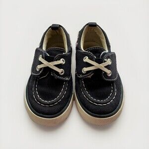 Gymboree Toddler Boat Shoes Navy Blue Hook & Loop Slip On Casual Size 7